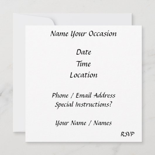 Banana Split Einladung (Rückseite)