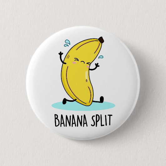 Banana Split Funny Dancing Banana Pub Button (Vorderseite)