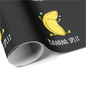 Banana Split Funny Dancing Banana Pub Dark BG Geschenkpapier (Rolleneckpunkt)