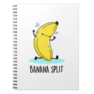 Banana Split Funny Dancing Banana Pub Notizblock