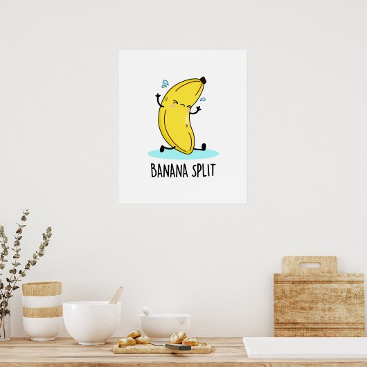 Banana Split Funny Dancing Banana Pub Poster (Küche)