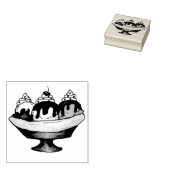 Banana Split Ice Cream Sundae Feinschmecker Gummistempel (Stempel)
