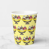 Banana Split Ice Cream Sundae Scoop Pappbecher (Links)