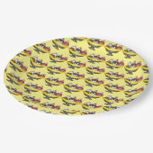 Banana Split Ice Cream Sundae Scoop Pappteller (Schrägansicht)