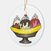 Banana Split Ice Keramik Ornament (Links)
