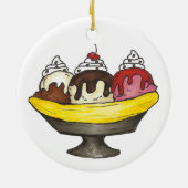 Banana Split Ice Keramik Ornament (Hinten)