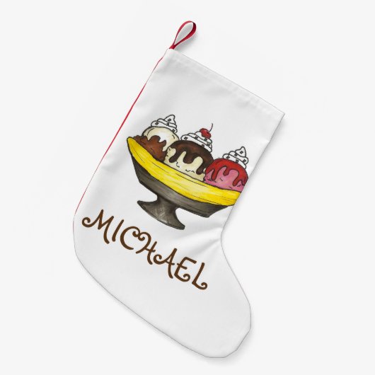 Banana Split Ice Kleiner Weihnachtsstrumpf (Vorderansicht (hängend))