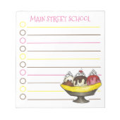 Banana Split Ice Notizblock (Vorderseite)
