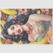 Banana Split Pinup Retro Decoupage Seidenpapier (Vorderseite)