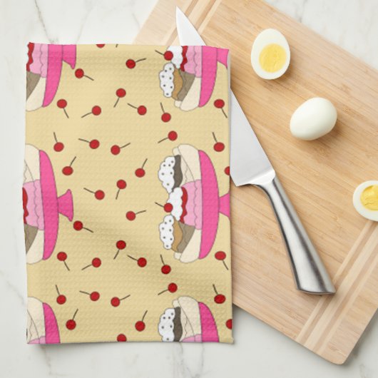Banana Split Print Handtuch (Viertel Falte)