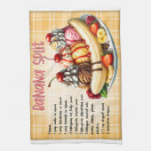 Banana Split Rezept Geschirrtuch (Vertikal)