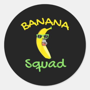 Banana Squad Food Sommerurlaub Matching Fruit L Runder Aufkleber