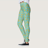 Banana Stripe Vector Muster | Aquamarin Leggings (Links)