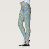 Banana Stripe Vector Muster | Classic Blue Leggings (Links)