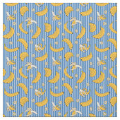 Banana Stripe Vector Muster | Classic Blue Stoff (Nahaufnahme)