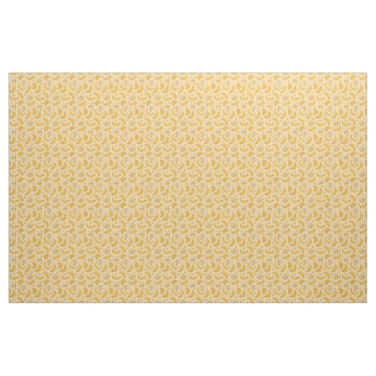 Banana Stripe Vector Muster | Gelb Stoff (Fat Quarter (45,7 x 55,9 cm))