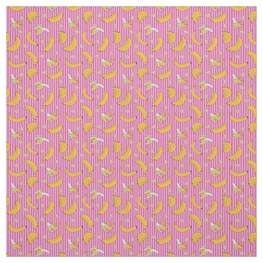 Banana Stripe Vector Muster | Magenta Stoff (Muster)