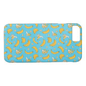 Banana Stripe Vector Muster | Türkisblau Case-Mate iPhone Hülle (Rückseite (Horizontal))