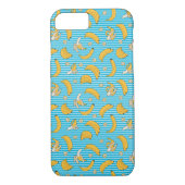 Banana Stripe Vector Muster | Türkisblau Case-Mate iPhone Hülle (Rückseite)