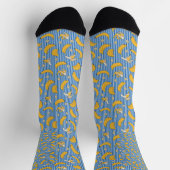 Banana Stripe Vector Pattern | Classic Blue Socken (Oben)