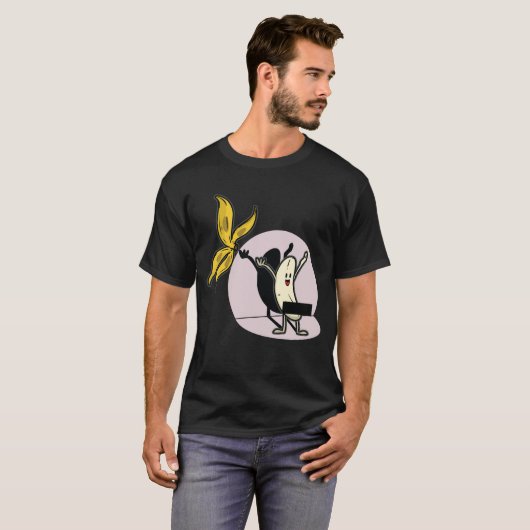 Banana Striptease Censored Funny T-Shirt (Vorne ganz)