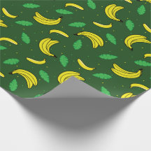 Banana Summer Yellow Green Tropical Frucht Muster