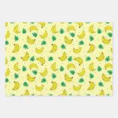 Banana Summer Yellow Tropical Frucht Muster Geschenkpapier Set (Vorderseite 2)
