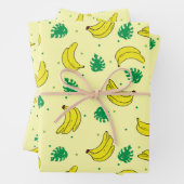 Banana Summer Yellow Tropical Frucht Muster Geschenkpapier Set (Beispiel)