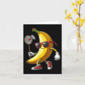 Banana Sungles Spielen Badminton Funny Frucht Spor Karte (Gelbe Blume)