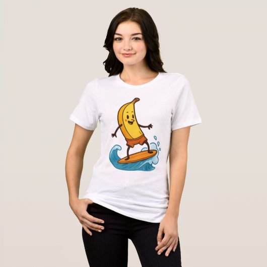 Banana Surfer Tri-Blend Shirt (Vorderseite voll)