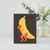 Banana T Rex Postkarte (Stehend Vorderseite)