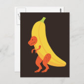 Banana T Rex Postkarte (Vorne/Hinten)