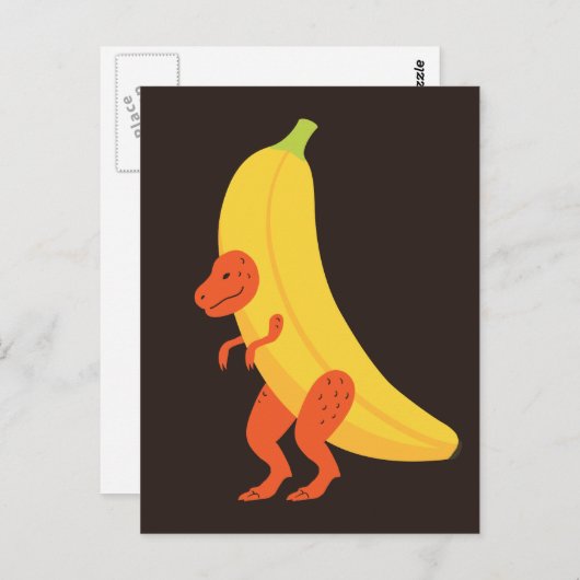 Banana T Rex Postkarte (Vorne/Hinten)