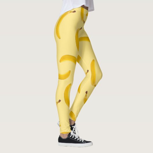 Banana Textur hellgelbe Leggings (Rechts)