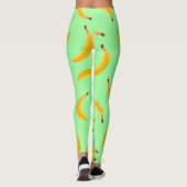 Banana Textur hellgrüne Leggings (Rückseite)