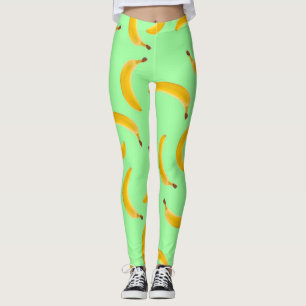 Banana Textur hellgrüne Leggings