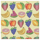 Banana Traube Erdbeere Melon Frucht Stoff (Nahaufnahme)