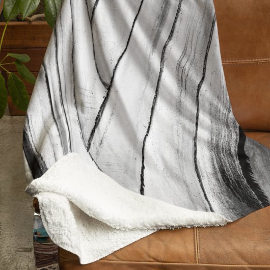 Banana Tree Bark Throw Blanket - Gemütliches Monoc Sherpadecke