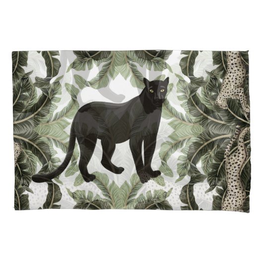 Banana Tree Cheetah Tropical Pattern Kissenbezug (Vorderseite)
