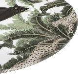 Banana Tree Cheetah Tropical Pattern Schneidebrett (Ecke)