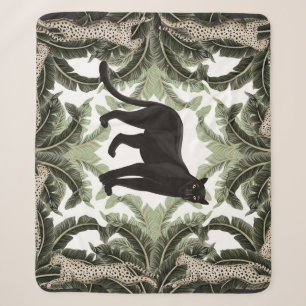 Banana Tree Cheetah Tropical Pattern Sherpadecke
