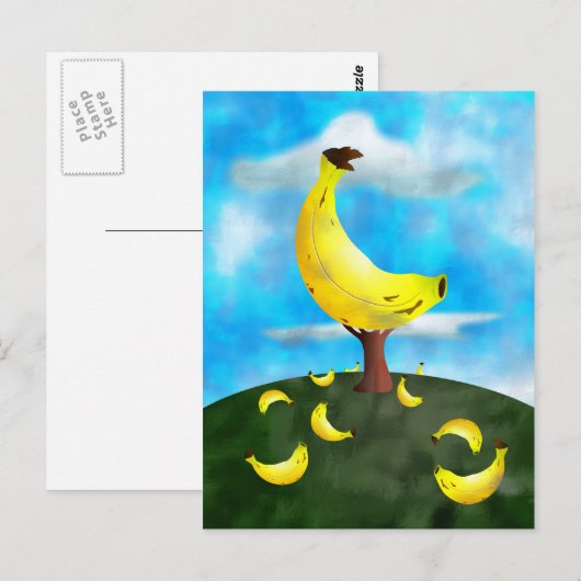 Banana Tree Postkarte (Vorne/Hinten)