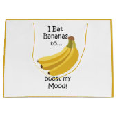 Banana Tropical Fruit Boost My Mood Funny Große Geschenktüte (Vorderseite)