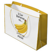 Banana Tropical Fruit Boost My Mood Funny Große Geschenktüte (Rückseite Schrägansicht)