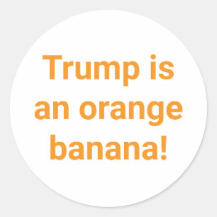 Banana Trump Comic Splash-Art Hankamer Artjunkhaus Runder Aufkleber