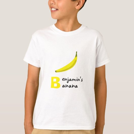 Banana und der Buchstabe "B" für Ihren Namen T-Shirt (Vorderseite)
