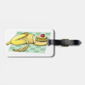 Banana und Pancakes Frühstückspensum Küche Gepäckanhänger (Rückseite horizontal)