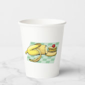 Banana und Pancakes Frühstückspensum Küche Pappbecher (Vorderseite)