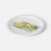 Banana und Pancakes Frühstückspensum Küche Pappteller (Schrägansicht)