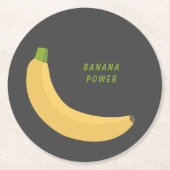 Banana-Untersetzer Runder Pappuntersetzer (Vorderseite)